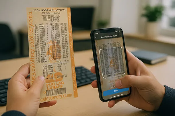 Lottery management workflow showing capture match review and follow-up steps